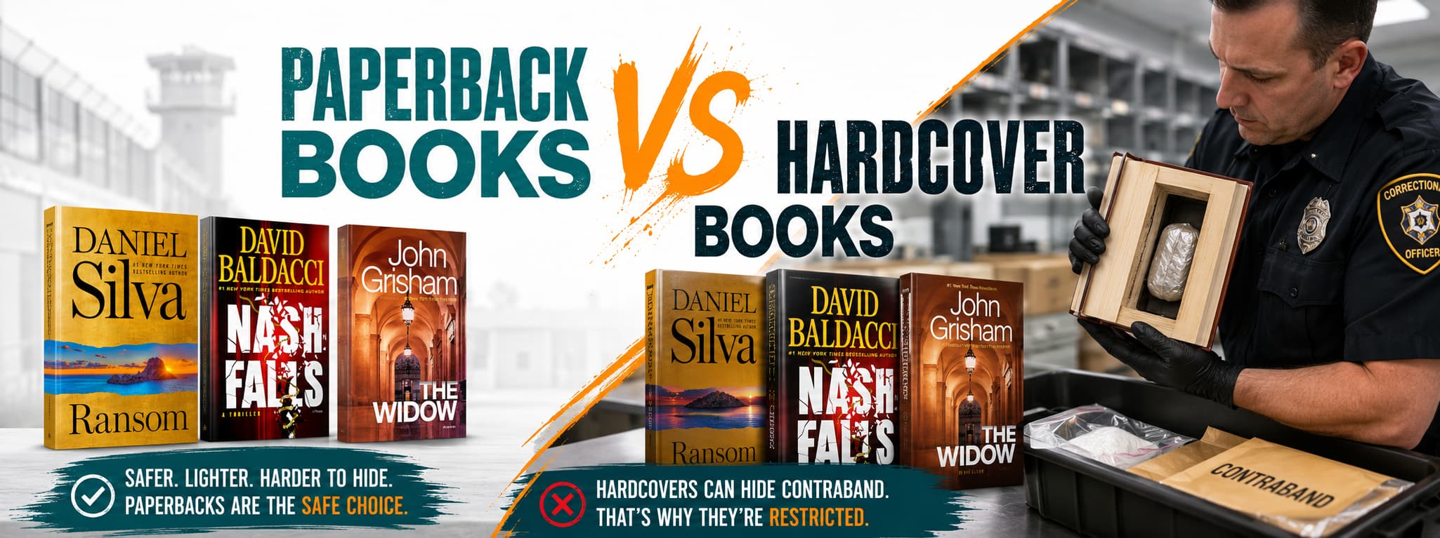 Paperback Books vs Hardcover: Why Correctional Facilities Have Different Rules